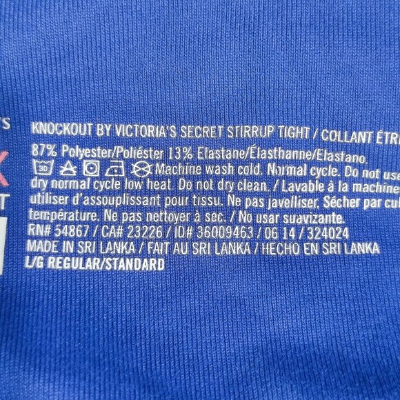 VSX Victoria's Secret Sport Knockout yoga stirrup tight women's size L purple - Picture 5 of 12